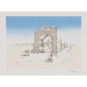 DALI, SALVADOR (1904-1989), "La Banlieue de la Ville Paranoiaque Critique",