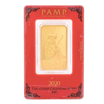 Schweiz /GOLDBarren - 1 Unze PAMP Lunar Serie Maus 2020