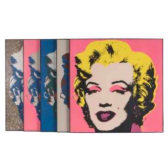 WARHOL, Andy, NACH (1928-1987), 5x "Marilyn Monroe" in verschiedenen Farbvarianten,