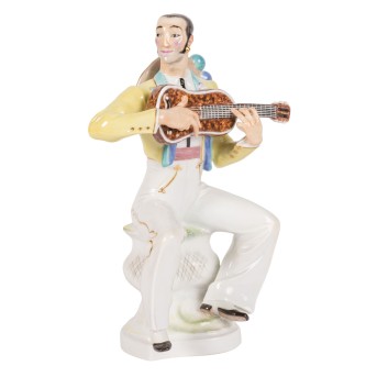 MEISSEN, 'Spanier mit Laute', 1. Wahl, 1984.