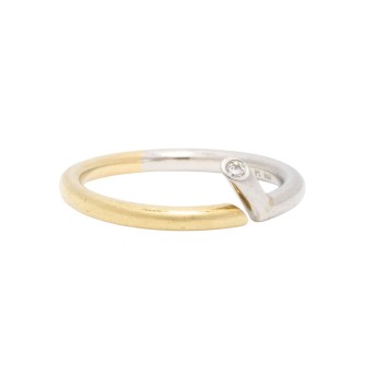 Ring mit Brillant von ca. 0,01 ct,