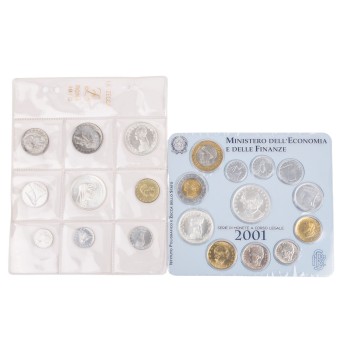 Italien/SILBER Kursmünzensatz 1970 & 2001