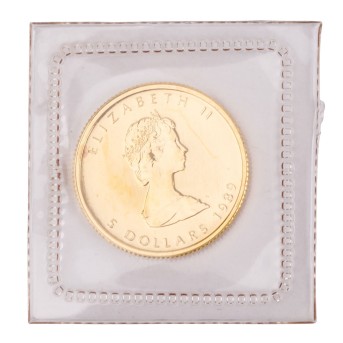 Kanada/GOLD 5 Dollar 1989 "Maple Leaf"