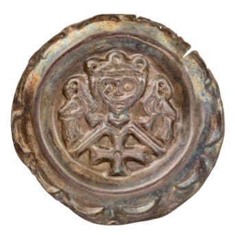 Donauwörth, königliche Münzstätte - Brakteat, Friedrich II. von Hohenstaufen (1215-1250),
