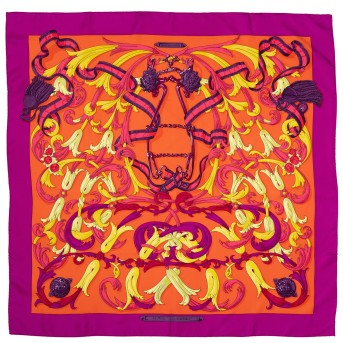 HERMÈS Seidencarré "LE MORS A LA CONÉTABLE".
