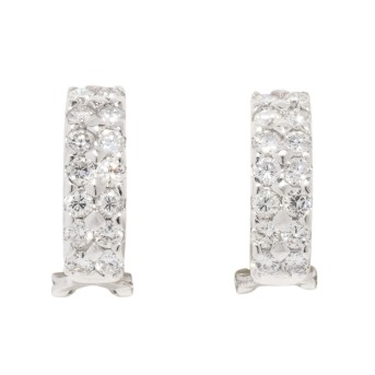 Ohrringe mit Brillanten von zus. ca. 0,6 ct,