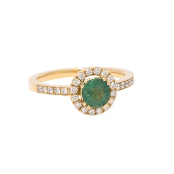 Feiner Ring mit Smaragd von 0,87 ct 