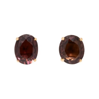 Ohrstecker mit oval facettierten Zirkonen,
