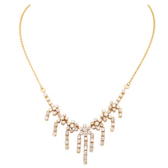Collier mit Diamanten von zus. ca. 4,2 ct,