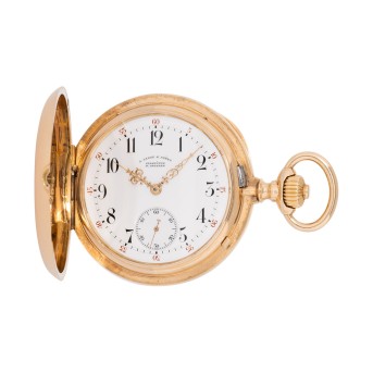 A. LANGE & SÖHNE antike schwere Savonnette Taschenuhr in 1A-Qualiät aus ca. 1890. Revision 2026.