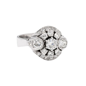 Ring mit Brillanten von zus. ca. 1,2 ct,