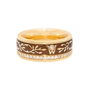 WELLENDORFF Drehring "Karamel" mit Brillanten
