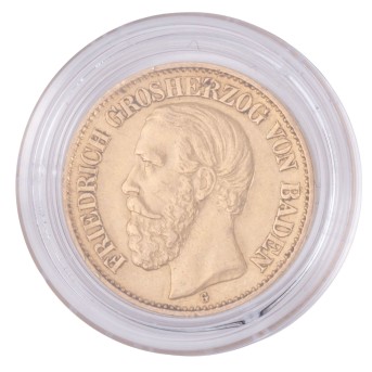 Dt. Kaiserreich/GOLD - 10 Mark 1891 Friedrich Großherzog von Baden,