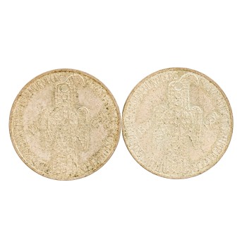 BRD/SILBER – 2 x 5 DM 1952/D, Germanisches Museum