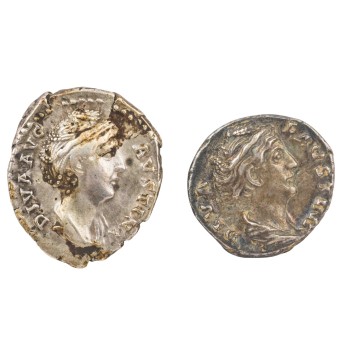 Römische Kaiserzeit – zwei Denare Diva Faustina 141 n. Chr.