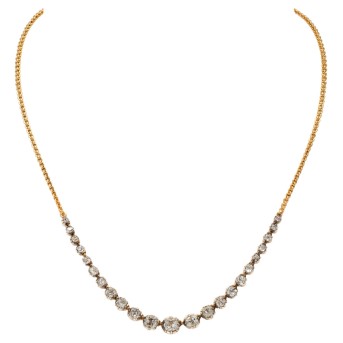 Collier mit Altschliffdiamanten