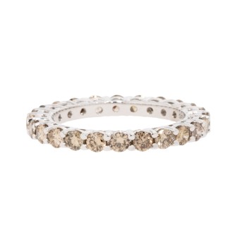 Memoryring mit Brillanten braunen Brillanten