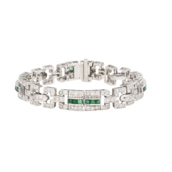 Armband mit Smaragden und Brillanten