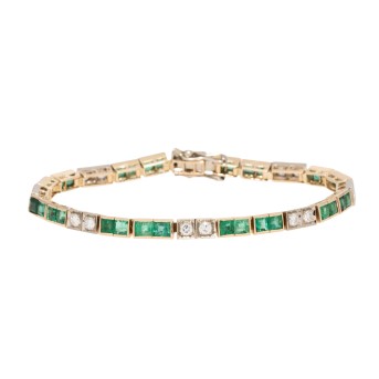Armband mit Smaragden und Brillanten