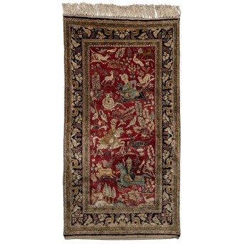 Orientteppich aus Seide. GHOM/IRAN, 20. Jh., 132x75 cm.