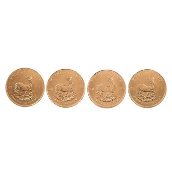 Investmentlot /GOLD - Südafrika, 4 x 1 Unze Krügerrand 2013