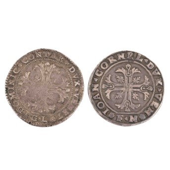 Italien/Venedig - 2 x 1 Scudo (140 Soldi) della Croce, 17. Jh.,