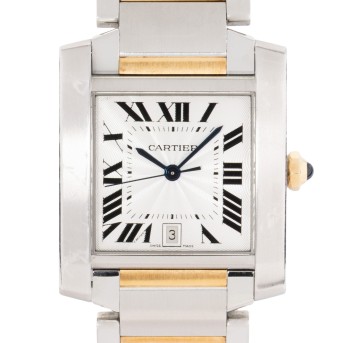 CARTIER Tank Française Ref 2302 Herrenuhr aus den 2000er Jahren. 
