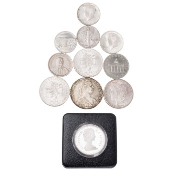 Alle Welt/SILBER – kleines Lot mit insg.125g Ag fein,