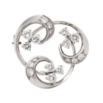 Brosche mit Brillanten