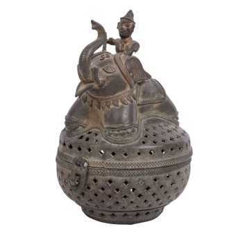 Räuchergefäß aus Bronze. INDIEN, um 19. Jh. oder früher.
