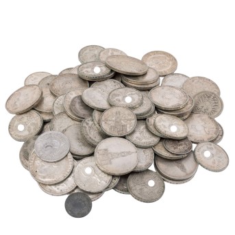 Dt. Kaiserreich/Deutsches Reich 1933-45 – Konvolut mit insg. 654g Ag fein,