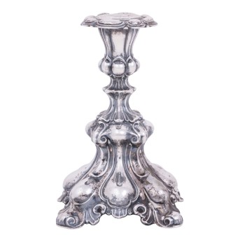 HUGO BÖHM/ SCHWÄBISCH GMÜND Kerzenhalter, 800 Silber, 20. Jh.,