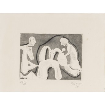 CASTILLO, JORGE (1933), 'Petit matin', figürliche Komposition, 1968,