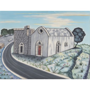 MAPUAUN, A. (20. Jh.), 'Landschaft mit Haus an der Straße', 1976,