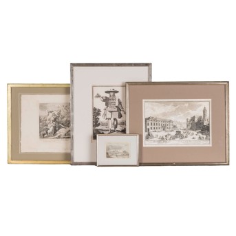 KONVOLUT ANSICHTEN  & historische Darstellungen, 18./19. Jh.,