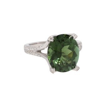 BUCHERER Ring mit Turmalin ca. 6,1 ct und Brillanten