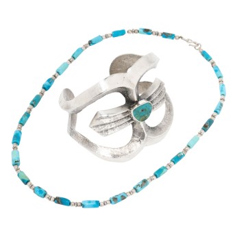 Kette und Armreif mit Türkis