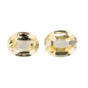 2 pastellgelbe Saphire