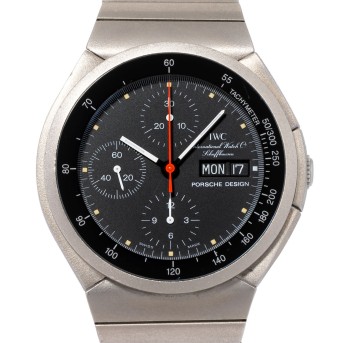 IWC Schaffhausen Vintage Porsche Design Chronograph, Ref. IW3702-001. Mit Papieren aus 1991.