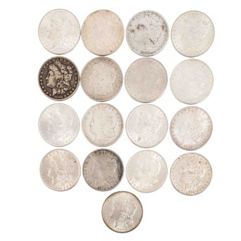 USA/SILBERsammlung 17x Morgan Dollar