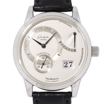 GLASHÜTTE ORIGINAL PanoReserve Ref. 65.01.02.02.04 mit Box und Papieren von 2006.