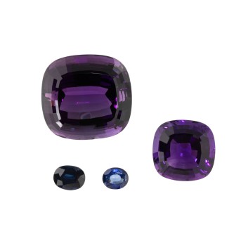 Konvolut Saphire und Amethyste,
