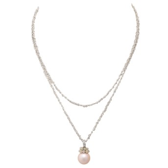 GELLNER Collier mit Perle und Diamanten