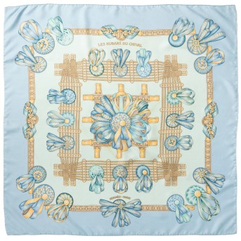 HERMÈS HERMÈS Seidencarré 'LES RUBANS DU CHEVAL',