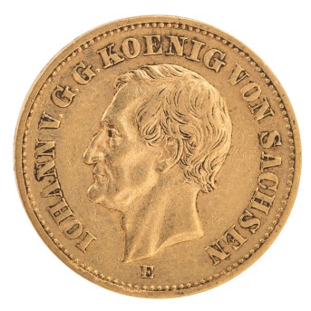 Dt. Kaiserreich /GOLD - Sachsen, Johann 20 Mark 1873-E