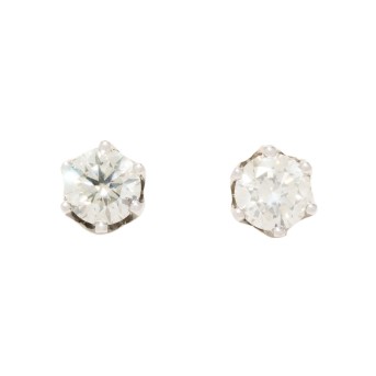 Klassische Ohrstecker mit Brillanten zus. 1,01 ct, 