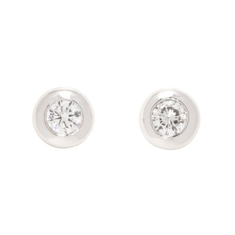 Ohrstecker mit Billanten zus. 0,55 ct. WEIß H/SI