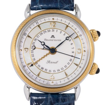 MAURICE LACROIX Neo-Vintage Masterpiece "Réveil" Herrenuhr, Ref. 63511. Full Set 1996.
