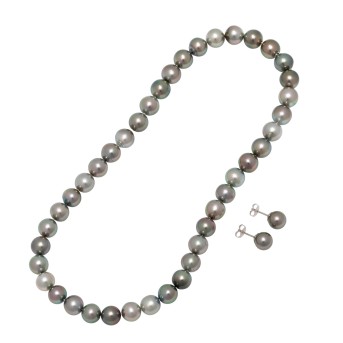 Schmuckset mit Tahitizuchtperlen
