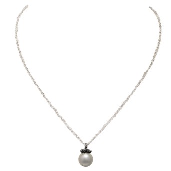 GELLNER Collier mit Tahitiperle und schwarzen Diamanten